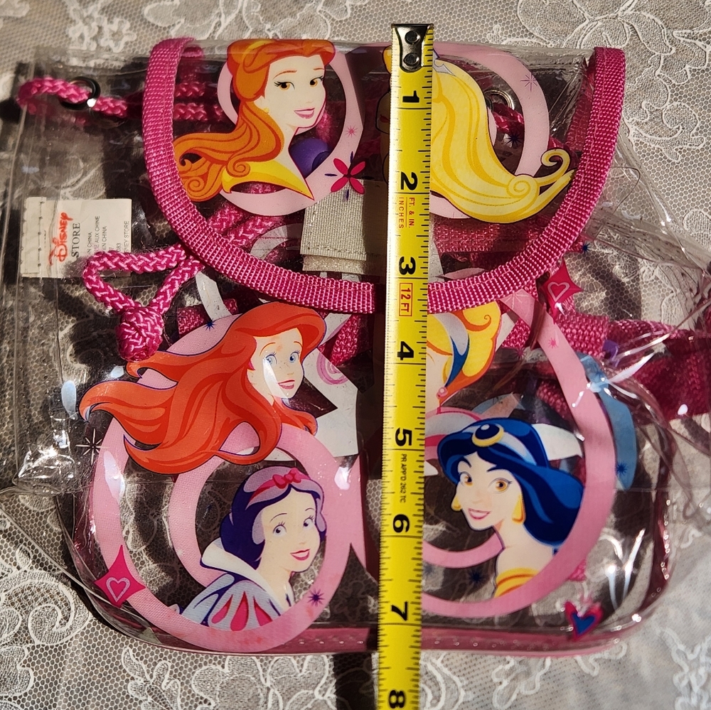 VINTAGE DISNEY PRINCESS Clear Plastic Small Backpack/Bag/Purse - Picture 3 of 10